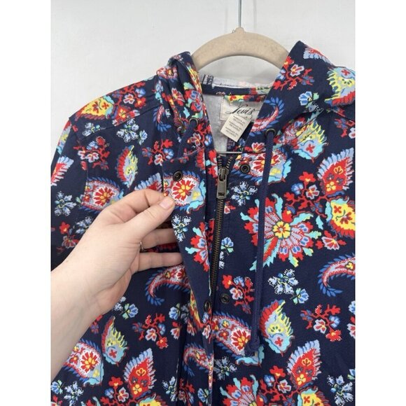 Levi's Women’s Paisley Floral Hooded Zip/Snap Utility Jacket Size Small Colorful - Picture 8 of 12